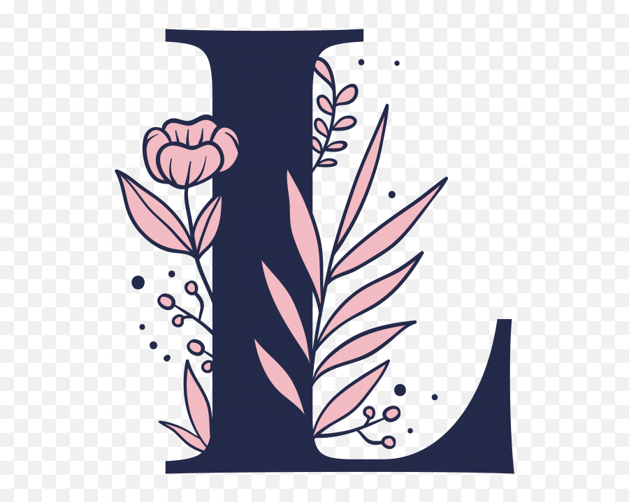 Floral Alphabet L Letter Png Transparent Image Emoji,Emoji Letter L
