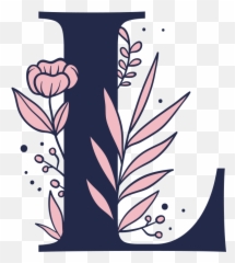 Floral Alphabet L Letter Png Transparent Image Emoji,Emoji Letter L