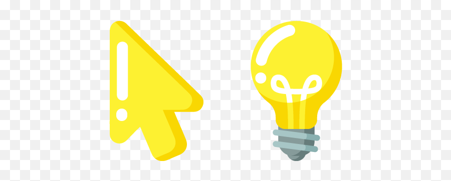 Minimal Light Bulb Cursor U2013 Custom Cursor Emoji,Light Bulb Not Emoji Symbol