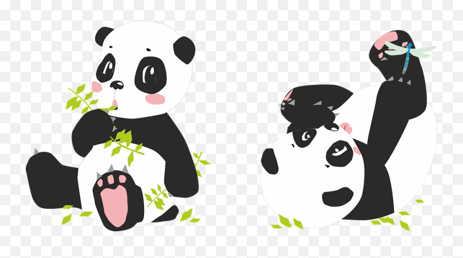 Kawaii Panda Emoji Panda Face Emotions Panda Public Domain - Pandas Png,Dragonfly Emoji