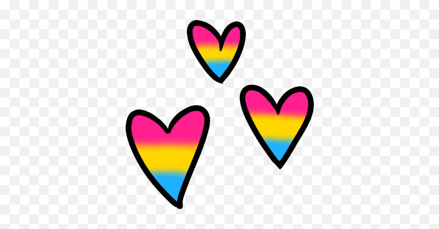 Lgbt Pride Pansexual Sticker By Alaysia Marie - Girly Emoji,Gay Pride Heart Emoji