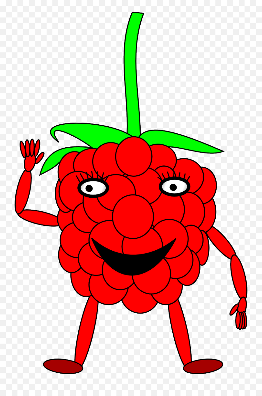 Cartoon Raspberry Clipart - Raspberry Man Emoji,Emoticons Raspberry