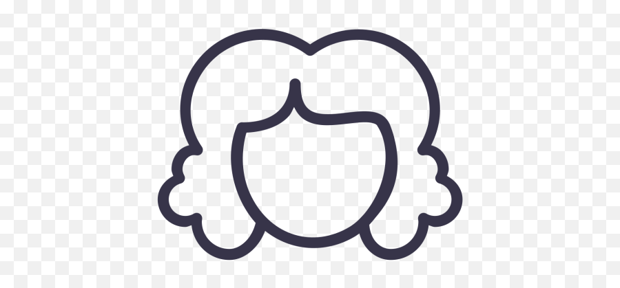 Face Icon Of Line Style - Available In Svg Png Eps Ai Girl Hair Clip Art Black And White Emoji,Curly Hair Emoticon