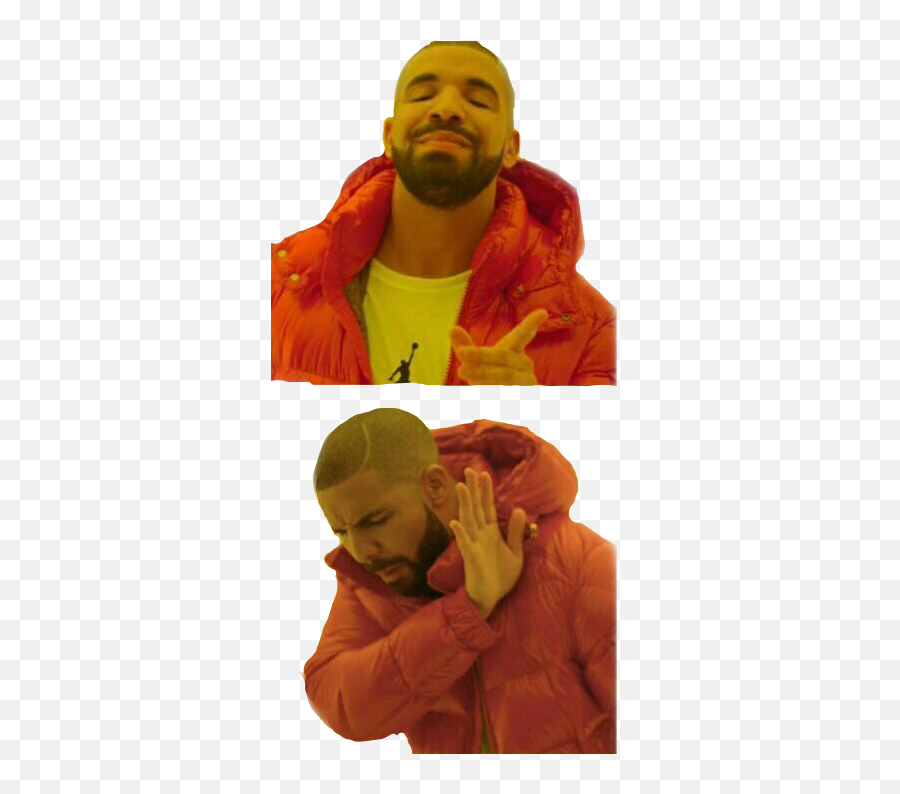 Drake Yes No Meme Sticker - Drake Hotline Bling Png Emoji,Drake Emojis.