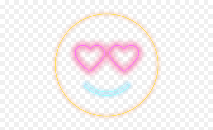 Emoji Neonlight Luminous Sticker By Lemon Tea - Happy,Lighting Emoji