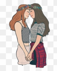 Rikkisgirl Girl Girls Couple Sticker - Art Girls Like Girls Emoji,Lesbian Couple Emoji