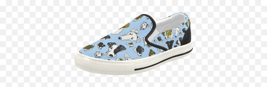 Smooth Fox Terrier Lt Blue Womens Slip - Plimsoll Emoji,Emoji Women's Canvas Shoes