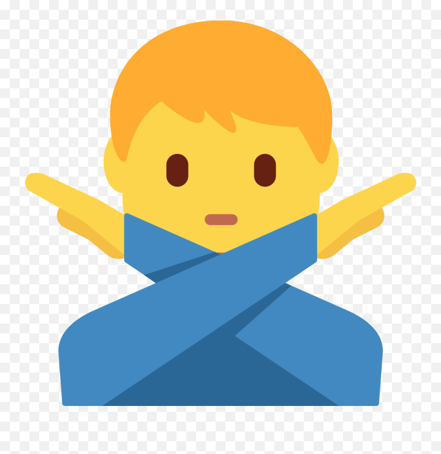 Man Gesturing No Emoji Clipart - Man Gesturing No Png,No Emoji Png