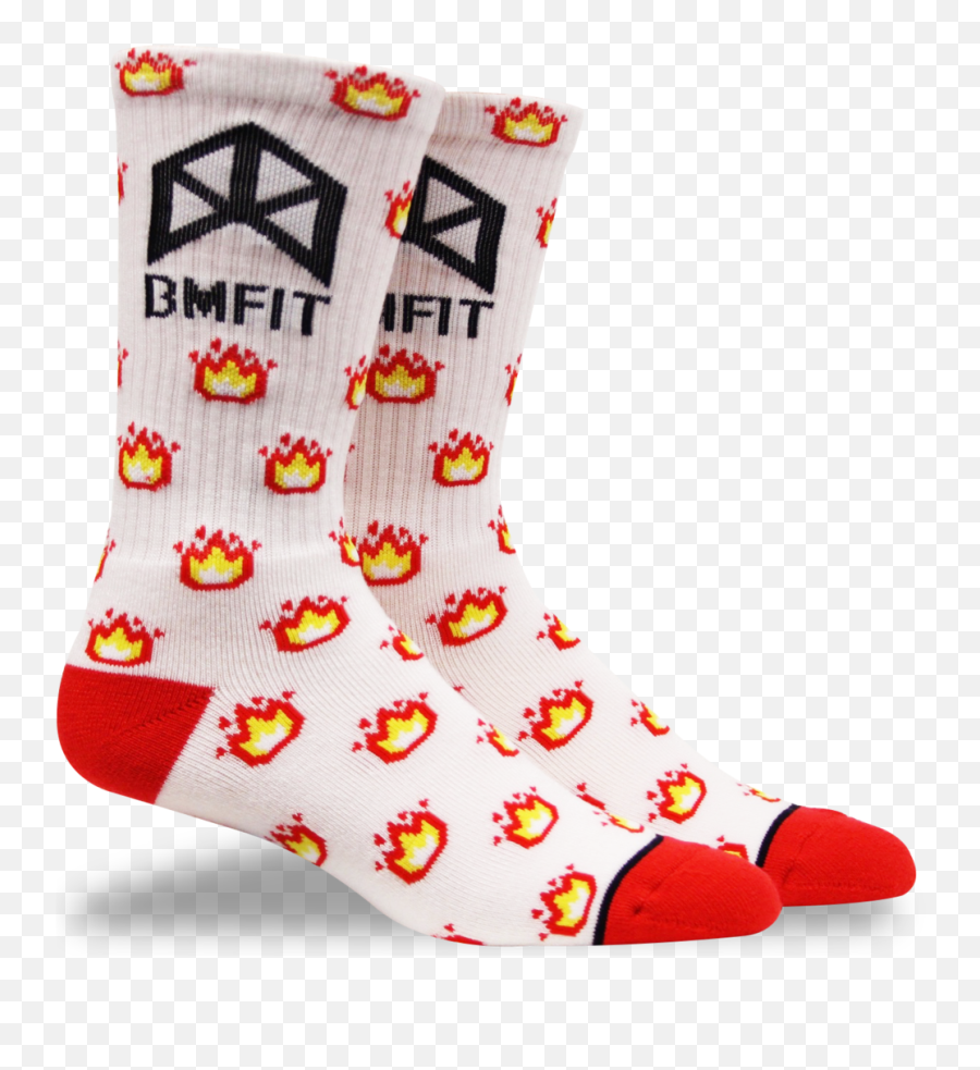 Fire Emojipng - Bmfit Fire Emoji Socks Sock 3631705 For Teen,Fire Emoji