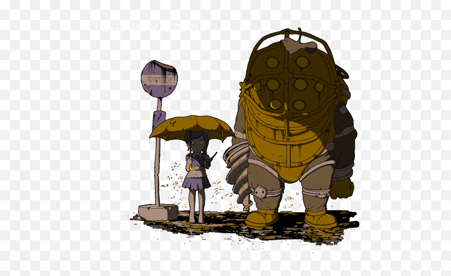 Moon Seun - Character Concept Art Bioshock Emoji,My Neighbor Totoro Scenery Emotions