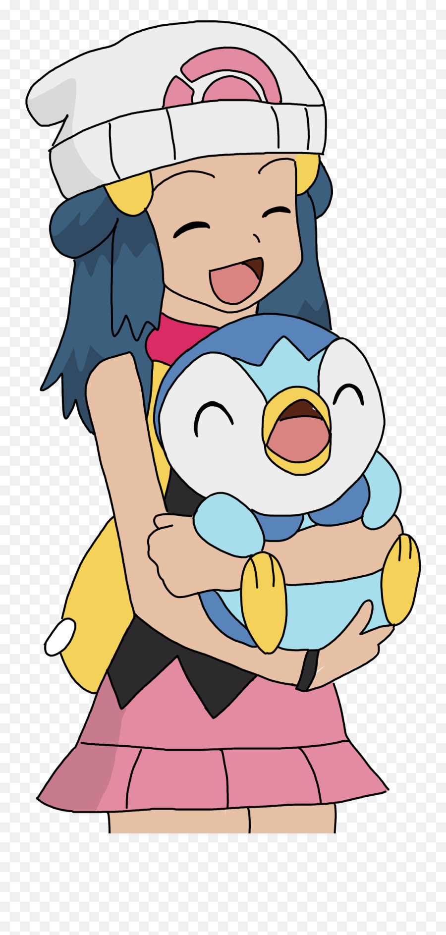 Pokemon Girl Drawing Dawn Cute Sticker - Fictional Character Emoji,Pokemon Emojis Piplup Sad