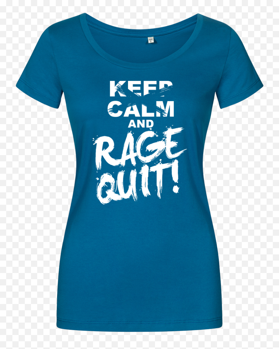 Buy Keep Calm And Rage Quit Girl - Shirt Supergeekde Short Sleeve Emoji,Rage Quit Emoticon