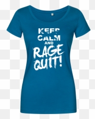 Buy Keep Calm And Rage Quit Girl - Shirt Supergeekde Short Sleeve Emoji,Rage Quit Emoticon