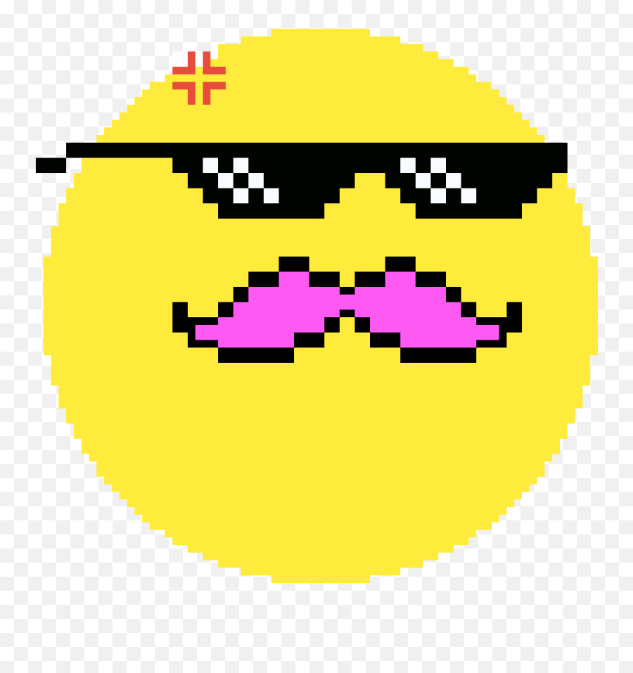 Pixilart - Thug Life Glasses Png Emoji,Thinking Emoji Meme Color Pixel Art