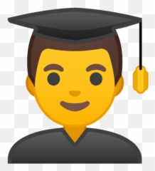 Estudiante Hombre Emoji - Student Emoji,Emoticon De Carita Babeando