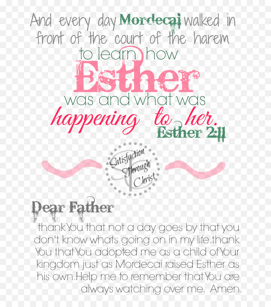 Blogging Through The Bible - Esther Satisfaction Through Name Emoji,Bible Verses For Different Emotions