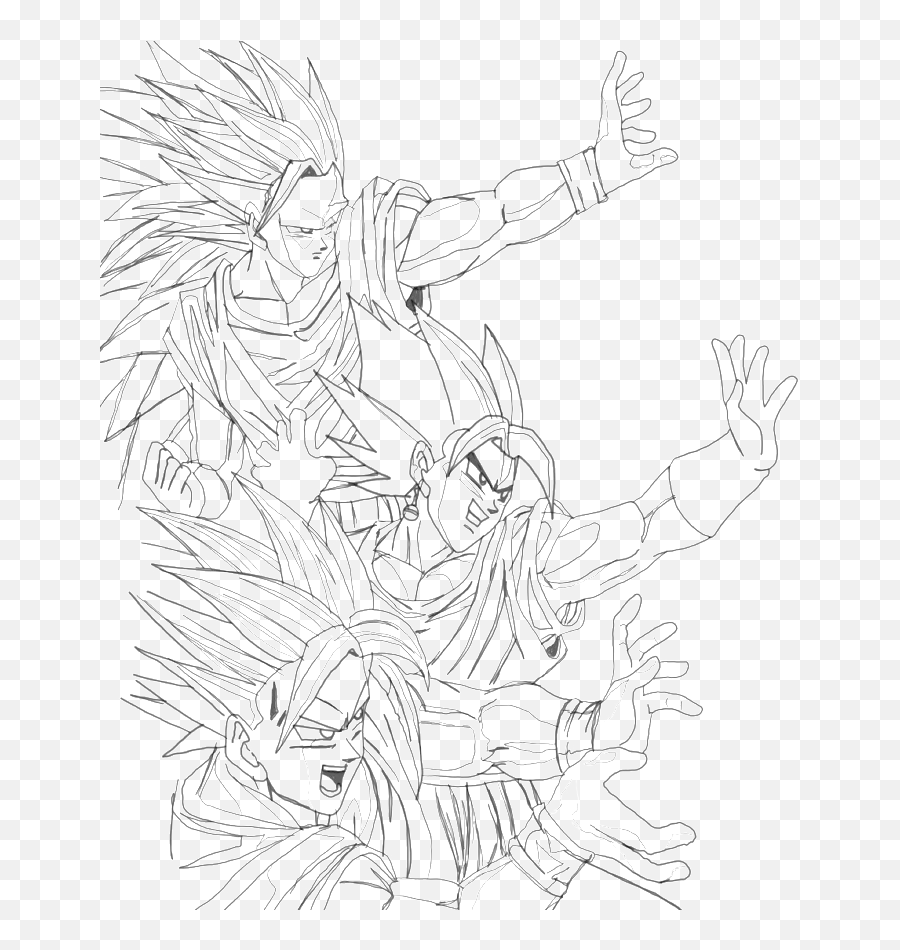 Ssj Goku Coloring Pages - Coloring Home Gohan Drawing Of Dragon Ball Z Emoji,Goku Out Of Emojis