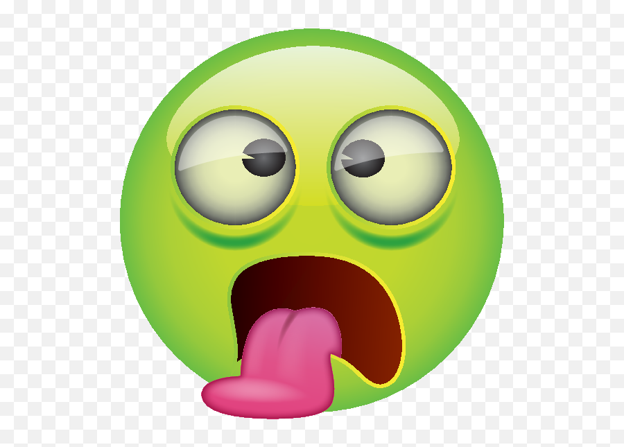 Sick Exhausted Face With Tongue Out - Green Emoji Tongue Out,A Sick Emoji Picture