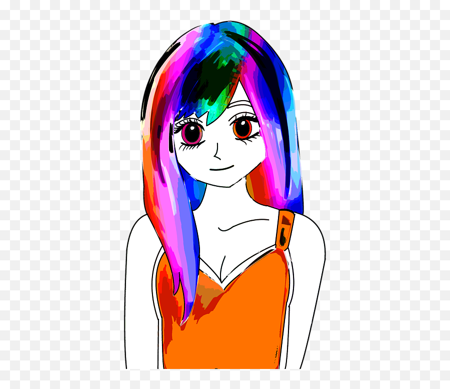 Rainbow Anime Girl 2 Iphone Xs Max Case - Rainbow Anime Girl Emoji,Facebook Anime Emoticons Codes