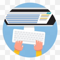 Desktop Computer Free Icon Of - Computer Icon Emoji,Mengetik Emoticon Di Facebook