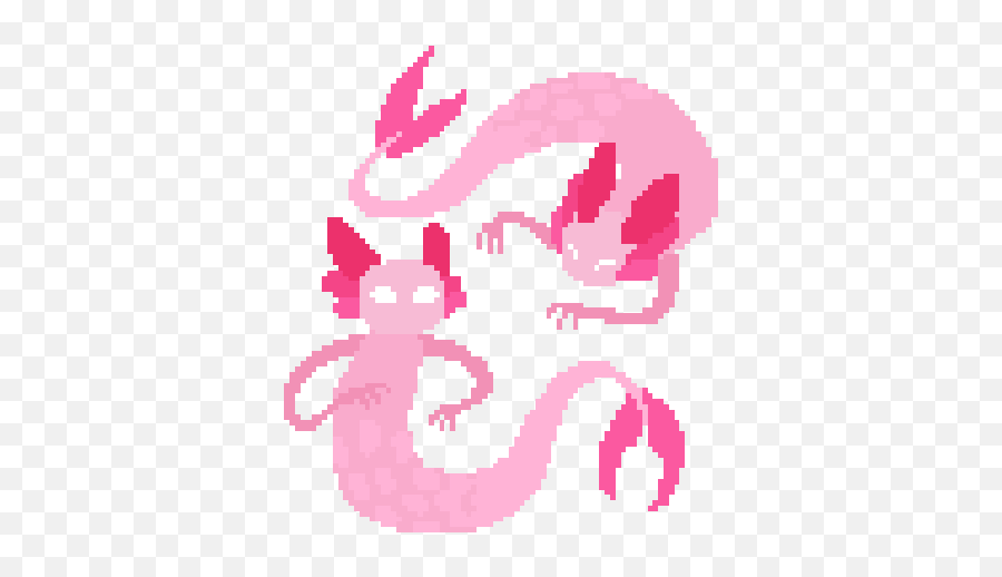 Pixel Baby Axolotl Mermaid Doodle Axolotl Doodles Mermaid - Fictional Character Emoji,What Emotion Does This Artwork Comunicate To You