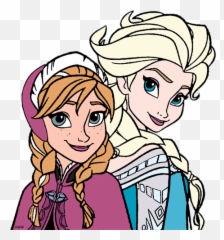 Anna And Elsa Clip Art - Clip Art Library Frozen Anna And Elsa Colouring Page Emoji,Desenho Emotions Whatsapp