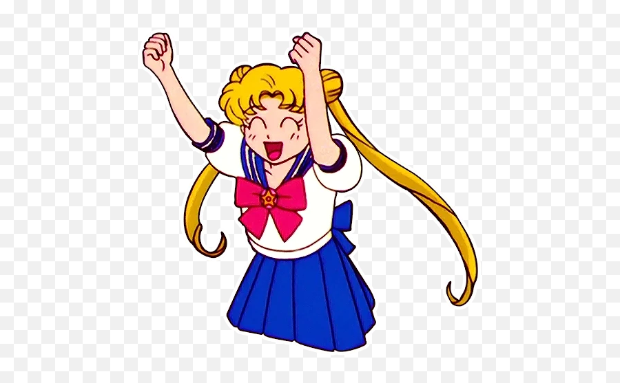 Telegram Sticker 10 From Collection Original Sailor Moon - Fictional Character Emoji,Usagi Tsukino Emotion