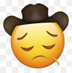 Peach On Twitter I Love The Wheat In His Mouth Thought - Emoji With Cowboy Hat,Pensive Emoji