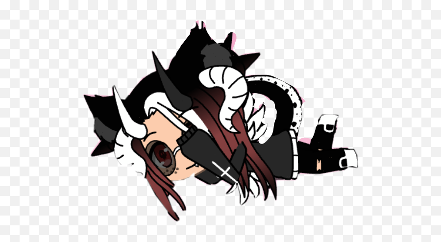 Layingdown Gachalife Myoc Sticker - Gacha Life Characters Laying Down Emoji,Laying Down Emoji