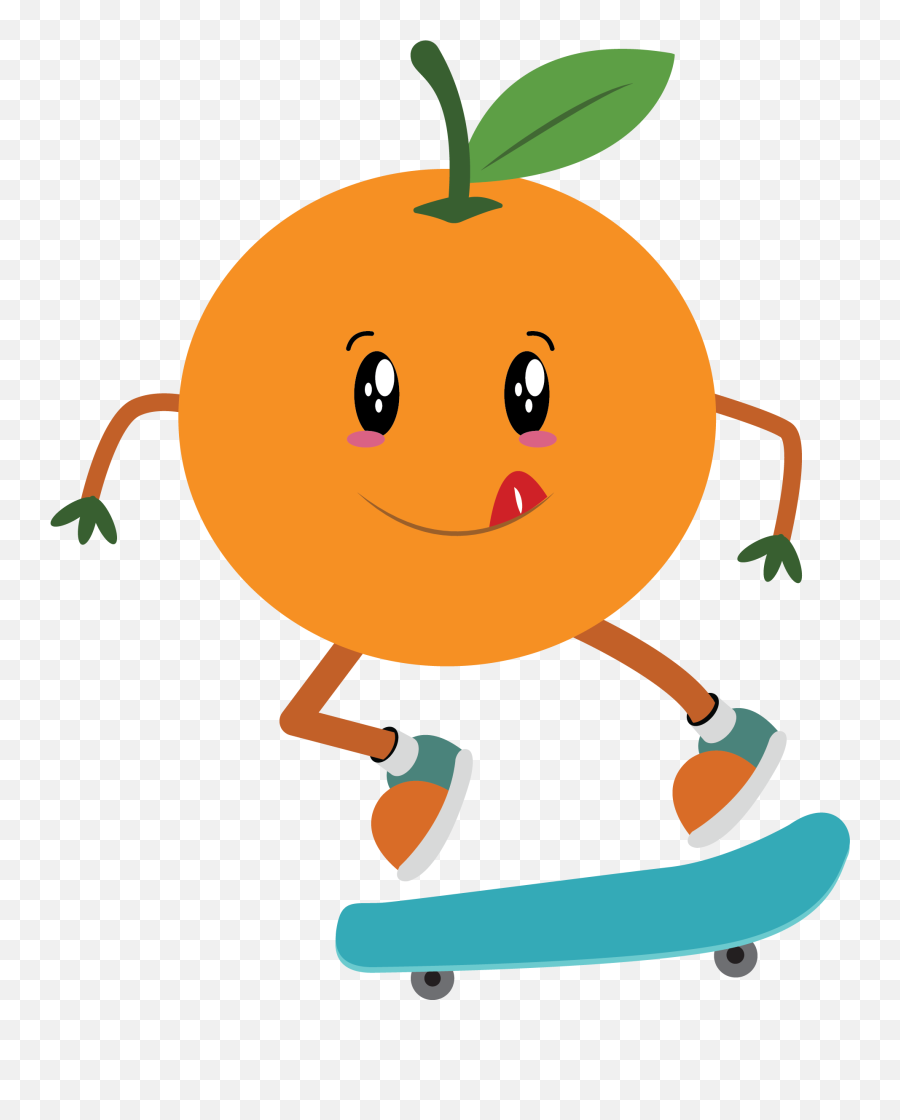 Cute Kawaii Orange Fruit Design Graphic By Soe Image Emoji,Magic Book Emoji Clipart