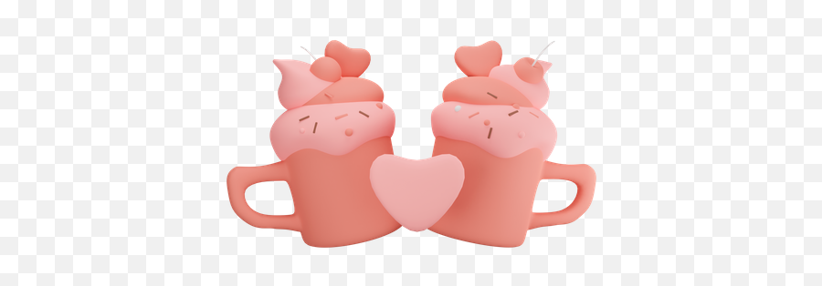 Cute Mug 3d Illustrations Designs Images Vectors Hd Graphics Emoji,Two Heart Emoji Exclamation