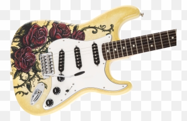 Fender Electric Guitars - Fender Guitar With Rose Emoji,How To Play Sweet Emotion On Guitar