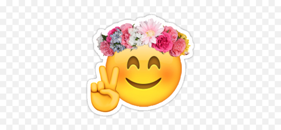 Sticker 375x360 - Flower Crown Png Emoji,Kk Emojis