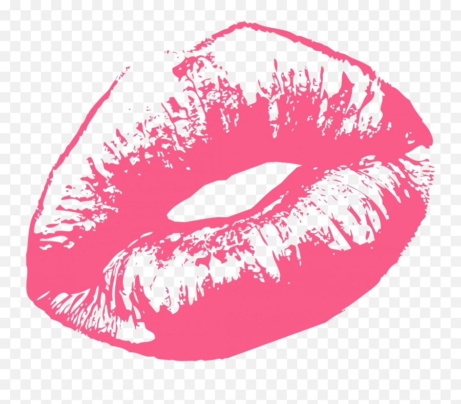 Pink Kiss Mark Clipart - Clip Art Emoji,Pink Lips Emoji