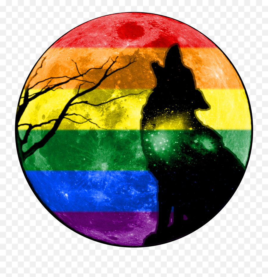 Rainbow Wolf Sticker - Dog Emoji,Rainbow Emojis Wolf