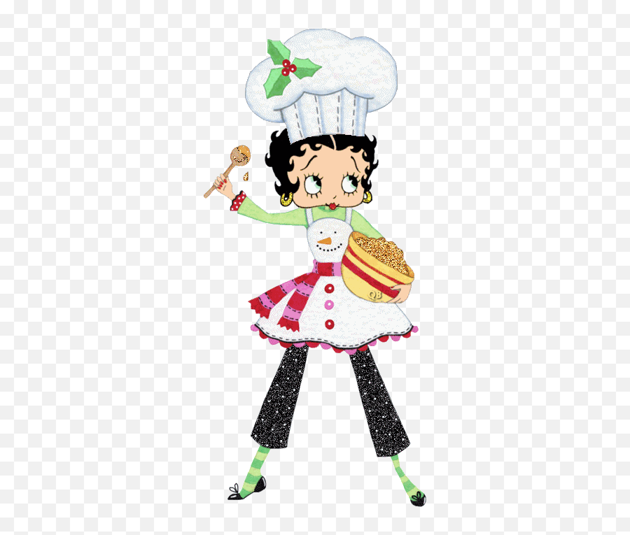Christmas Chef Boop - Animated Female Chef Gif Emoji,Cinco De Mayo Emoticon Gif