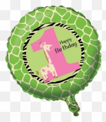 Wild At One Giraffe 18in Mylar Balloon Emoji,Emoji With Mustache Birthday Cake