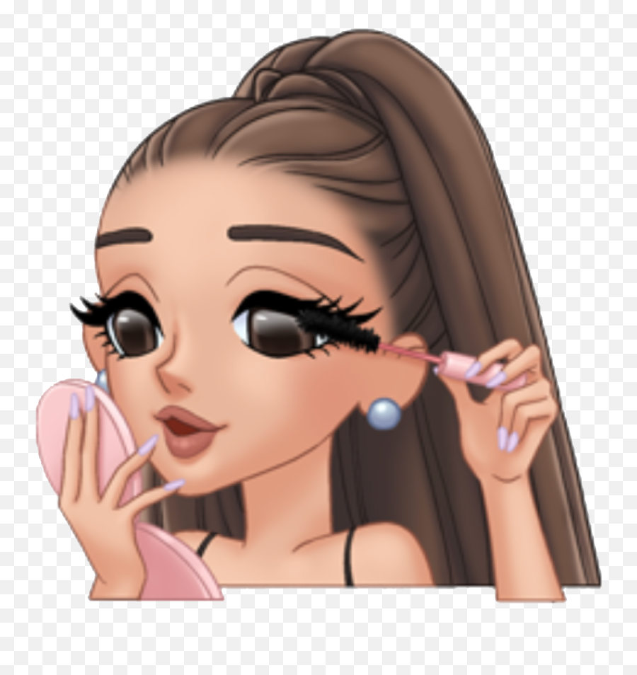 Pin - Brown Hair Girl Characters Emoji,Ariana Grande Emoji