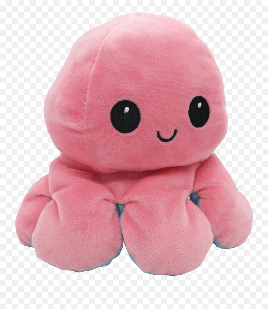 Toysworld 20cm Emotion Reversible Octopus Plushie Bipolar Octopus Toy Plush Mood Switcher Toys For Kids Pink - Soft Emoji,Cheer Emotion