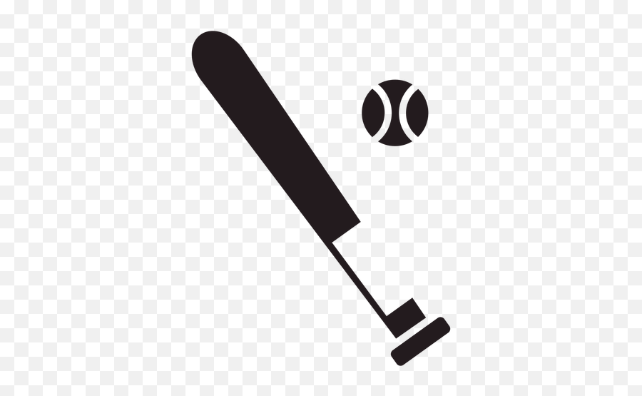 Baseball Bat And Ball Black - Transparent Png U0026 Svg Vector File Composite Baseball Bat Emoji,Facebook Emoticons Baseball Bat
