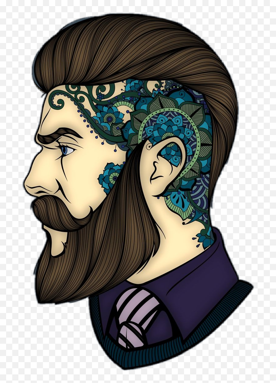 Man Bearded Beard Sticker - Hair Design Emoji,Bearded Man Emoji