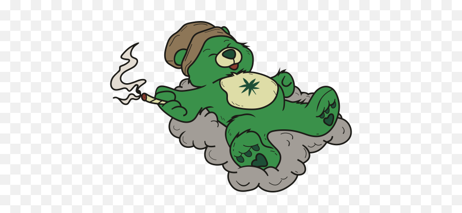 Dont Care Bear Smoking Weed Svg - Fictional Character Emoji,Weed Emoticon Reggae Transparent
