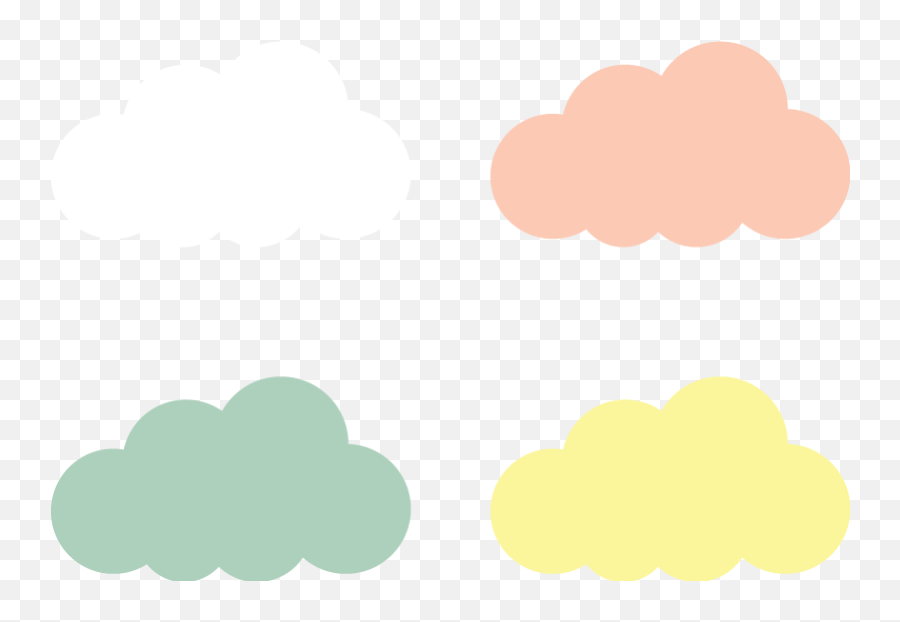 Colorful Clouds Illustration Wall Art - That Good Emoji,Black Cloud Emoji
