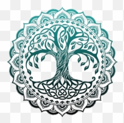 Ashley Sperber - Celtic Tree Of Life Black And White Emoji,Colorful Emotions Mrsuicidesheep