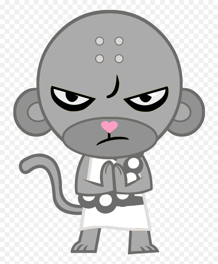 Shadowmonkey Blank Template - Buddhist Monkey Happy Tree Friends Emoji,Oc Emotion Meme Dev
