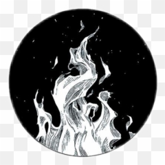 Sticker Fire Aesthetic Black White - Vizatime Bardh E Zi Emoji,Black White Fire Emoji