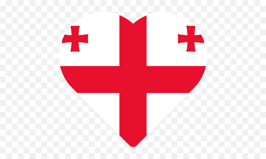 Vector Country Flag Of The Georgia Republic - Heart Vector Emoji,Heart Emojis Pmg