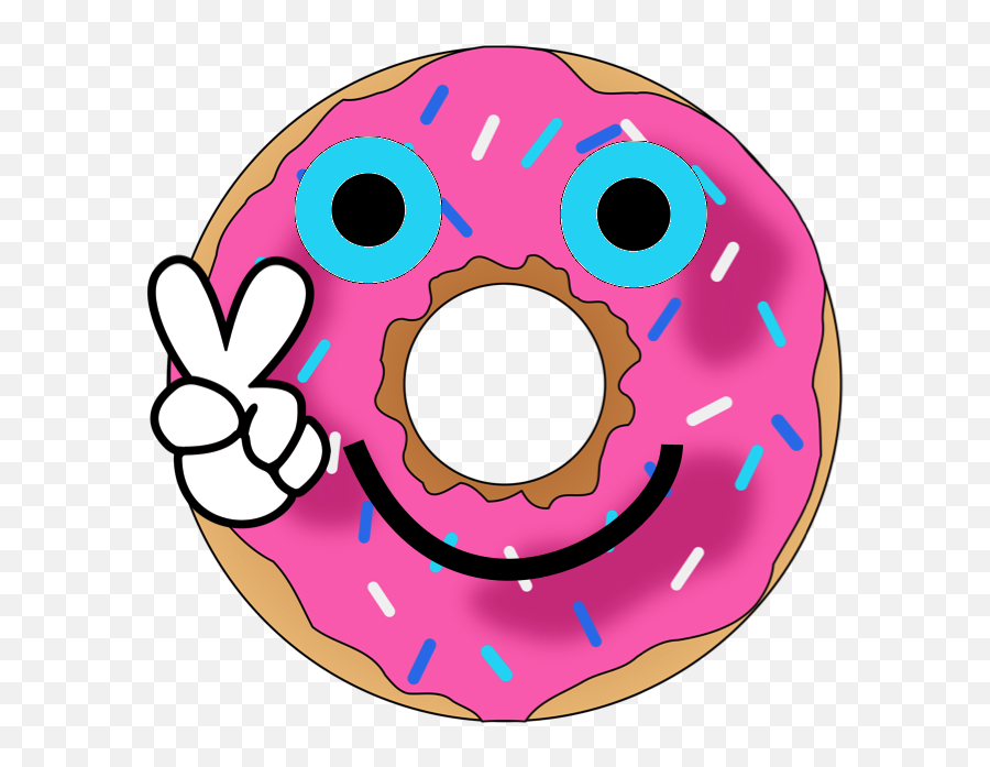 Party Clipart Donut - Transparent Smiling Donut Png Emoji,Doughnut Emoji