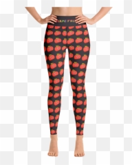 Sapodilla Yoga Leggings U2013 Miami Fruit Emoji,Flushed Emoji Tiktok