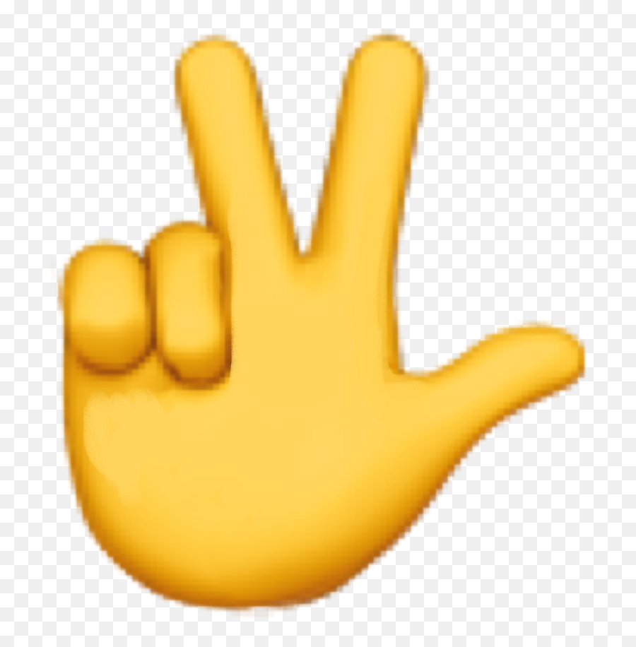 Fingers Hand 3fingers Sticker - Sign Language Emoji,3 Fingers Emoji